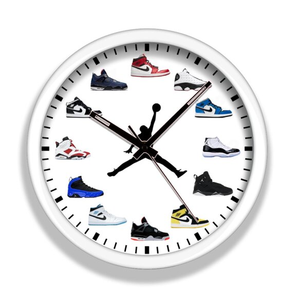11.5 inch Air Jordan Shoes WALL clock NEW Nike white clock - Picture 1 of 3